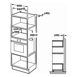 Схема встраивания Midea AG925BVW