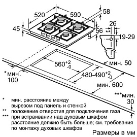 Схема встраивания BOSCH PPP6A6M90R