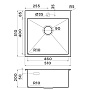 Размеры мойки Omoikiri Akisame 51-LG 4973439