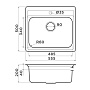 Размеры мойки Omoikiri Ashi 56-IN 4993449