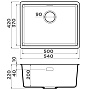 Размеры мойки Omoikiri Kata 54-U-BL черный 4993410