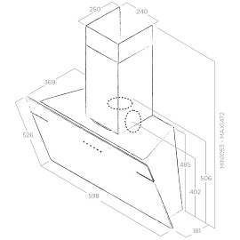 Размеры вытяжки Elica L'essenza Wh 60