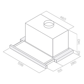 Размеры вытяжки Elica Elite14 Lux GRVT 60