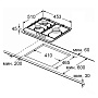 Схема встраивания и размеры Evelux HEG 425 BG