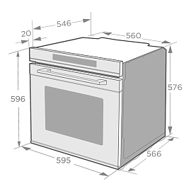 Размеры духового шкафа Korting OKB 1331 GNBX