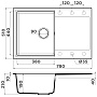 Размеры мойки Omoikiri Daisen 78-BL черный 4993327