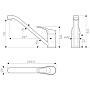 Размеры смесителя Omoikiri Kado-BN