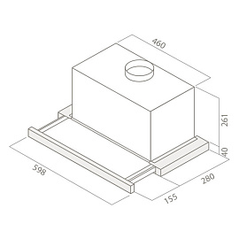 Размеры вытяжки Elica Elite 26 IX 60