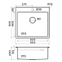 Размеры мойки Omoikiri Amadare 55-IN 4993718