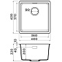 Размеры мойки Omoikiri Kata 40-U-CA карамель 4993392