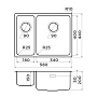 Размеры мойки Omoikiri Tadzava 58-2-U-IF-IN-R 4993773
