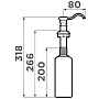 Размеры дозатора Omoikiri OM-01-SA 4995013