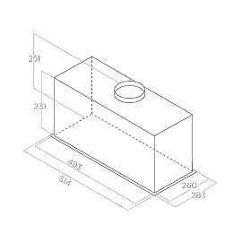 Размеры вытяжки Elica Fold S IX A 52 PRF0181962