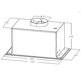 Размеры вытяжки Midea MH60I300X
