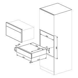 Схема встраивания Smeg CPR315X