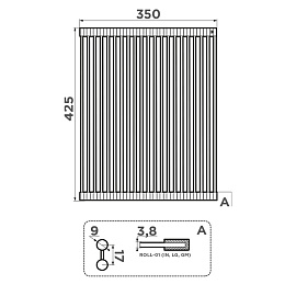 Размеры ролл-мата Omoikiri Roll-01-LG 4997001