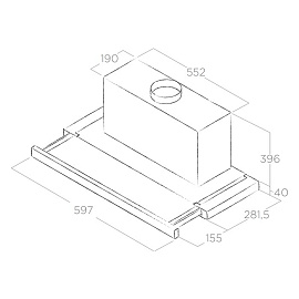 Размеры вытяжки Elica Elite 35 GR IX 60