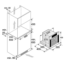 Размеры кофемашины Asko CM8477S 736260
