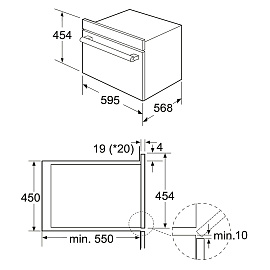 Схема встраивания и размеры Korting OKB 3230 GN