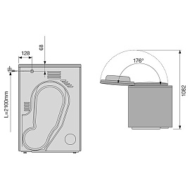 Размеры сушильной машины Asko T208C.W