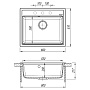 Размеры мойки Florentina Липси 600 антрацит