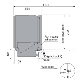 Схема встраивания и размеры Asko DFI544B