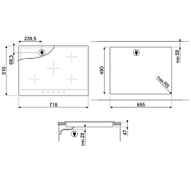 Схема встраивания Smeg P875AO