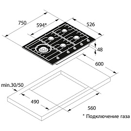 Схема встраивания Asko HG1776AB