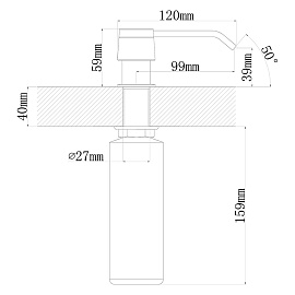 Размеры дозатора Florentina Рондо нуар