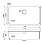 Размеры мойки Omoikiri Tadzava 75-U-I-IN 4993501