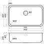 Размеры мойки Omoikiri Omi 76-U-I-IN 4993500