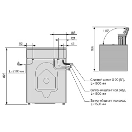 Размеры стиральной машины Asko W7096XG 745921