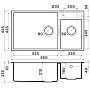 Размеры мойки Omoikiri Tedori 85-2-U-PL платина 4993947