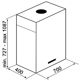 Размеры вытяжки Korting KHA 7950 X Cube