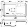 Размеры мойки Omoikiri Tasogare 86-DC темный шоколад 4993468