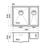 Размеры мойки Omoikiri Taki 58-2-U-IF-IN-L 4993768