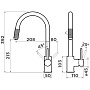 Размеры смесителя Omoikiri Tamura-BN 4994334