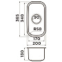 Размеры мойки Omoikiri Omi 20-U-IN 4997022