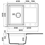 Размеры мойки Omoikiri Sakaime 68-WH белый 4993126