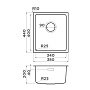 Размеры мойки Omoikiri Tadzava 38-U-I-IN 4993077